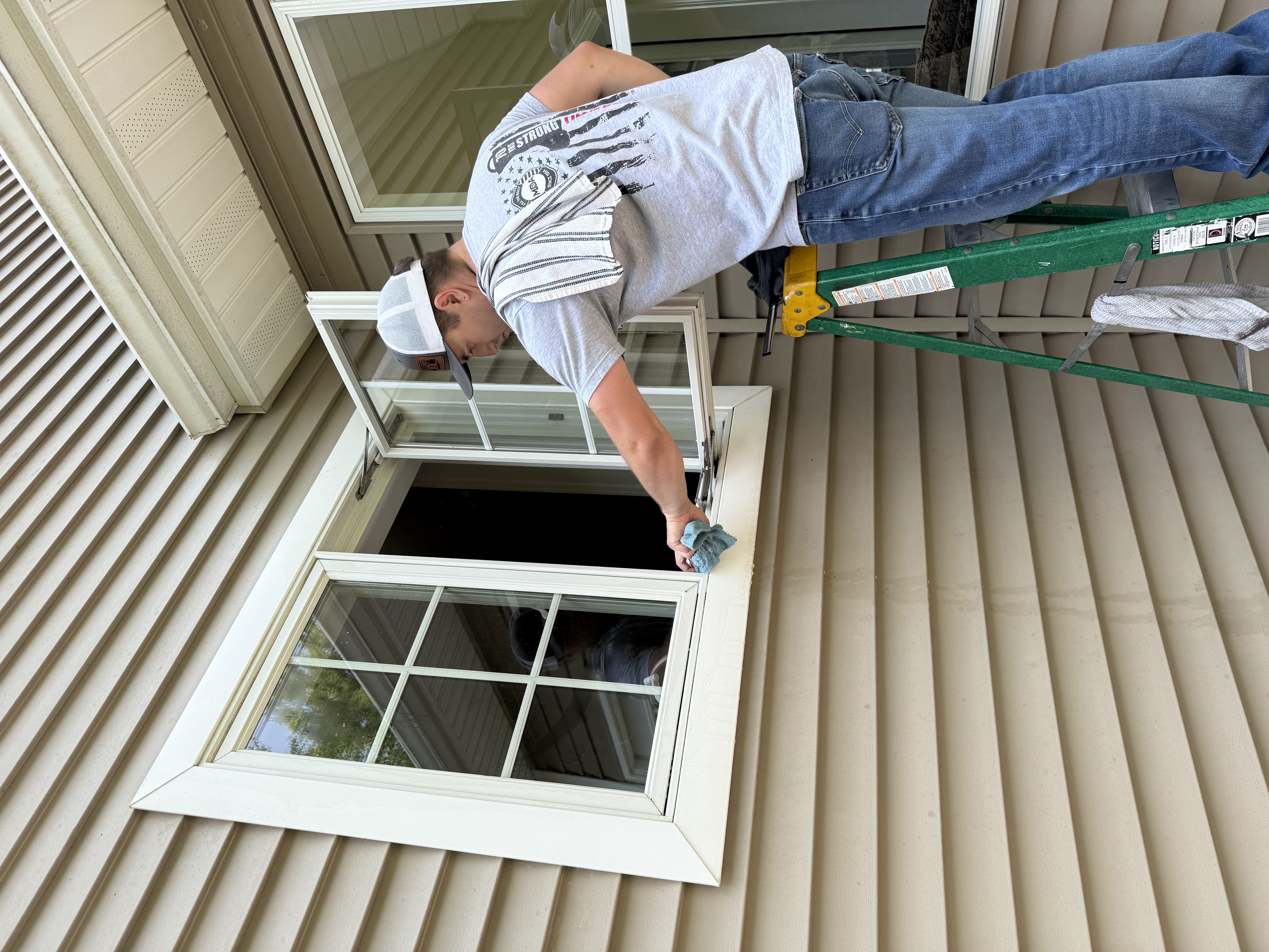 Freshly cleaned exterior surface by Window Wizard